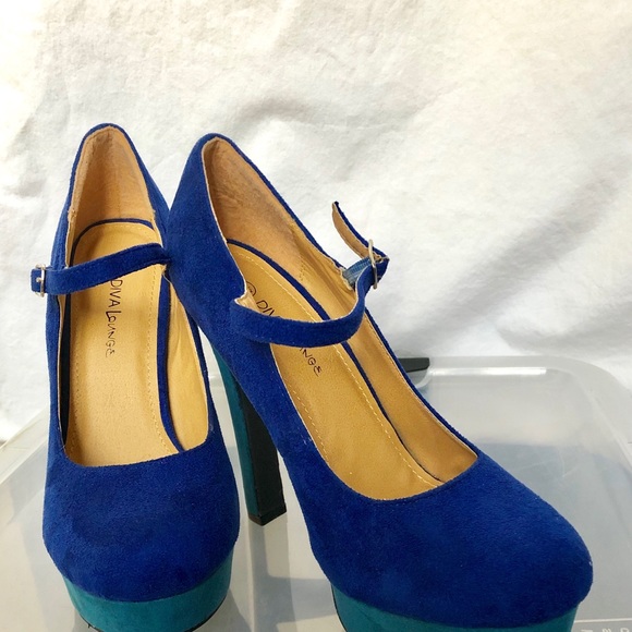 Pleaser Platform Heels 7 1/2 Suede like, EUC - Picture 5 of 5